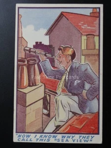 Peeping Tom Theme: NOW I KNOW WHY THEY CALL THIS "SEAVIEW"...Comic Postcard - Bild 1 von 2