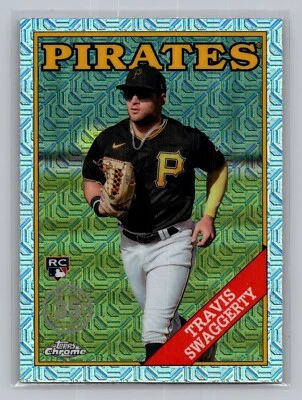 2023 Topps Update - '88 Chrome Silver Pack MOJO - #T88CU-10 Travis Swaggerty RC - Image 1 of 2