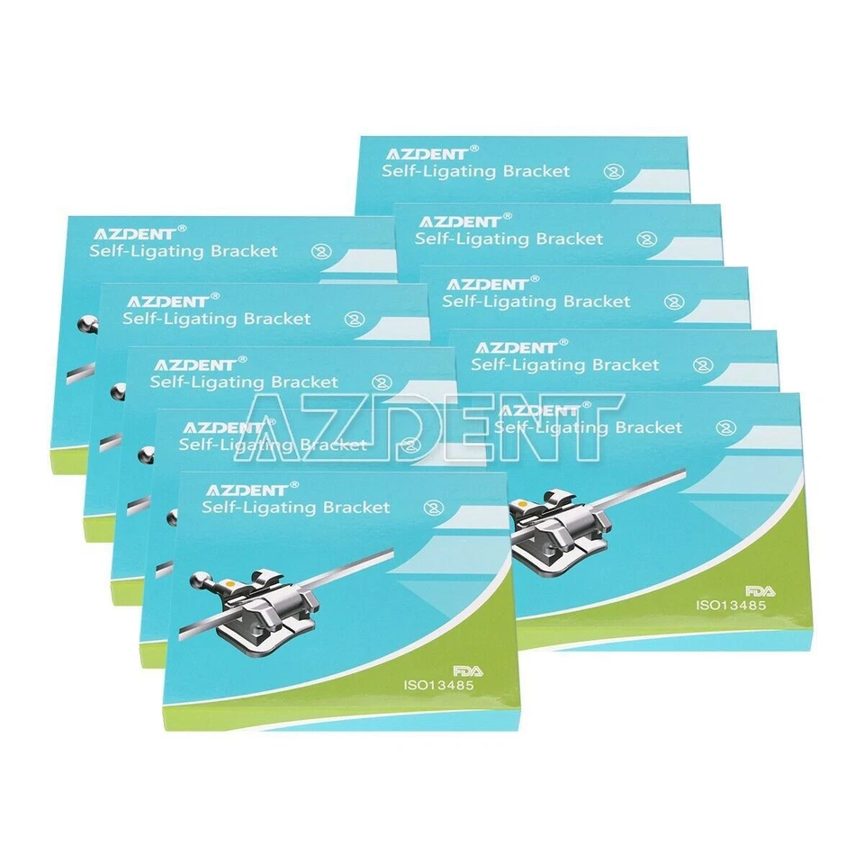 2box Dental Orthodontic Self-ligating Bracket Mini Roth.022 Hooks 345 AZDENT