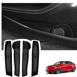 BASENOR 4PCS Tesla Model Y Door Side Storage Box TPE Door Organizer 2020-2024 - Picture 1 of 3