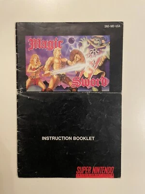Magic Sword (Super Nintendo Entertainment System, 1992) *MANUAL ONLY* SNES - Image 1 of 3