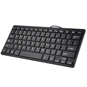 Ultra Thin USB Interface Mini Portable Multimedia Wired Keyboard For Laptop - Afbeelding 1 van 9