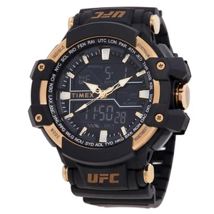 Timex UFC Combat Quarz Analog-Digital schwarzes Zifferblatt Herrenuhr TW5M58300JT - Bild 1 von 3