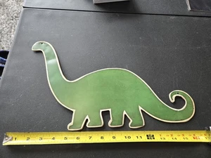 Offene Straße grün Brontosaurus Dinosaurier Metall Deko Schild 16x9 - Bild 1 von 3