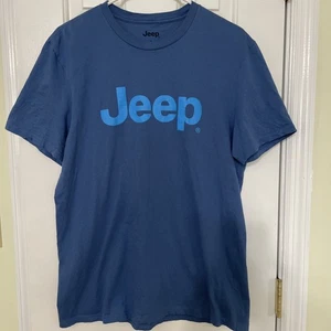 Jeep Graphic Herren T-Shirt Größe L Blau Neu ohne Etikett - Bild 1 von 3