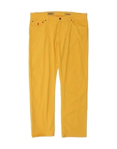 MARLBORO CLASSICS Mens Regular Straight Casual Trousers W38 L32 Yellow AK14 - Picture 1 of 3