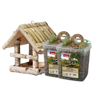 PANTO® Vogelglück Winter · Set mit Vogelhaus · Winterfutter für Wildvögel - Bild 1 von 1