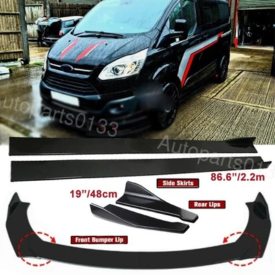 For Ford Transit Connect Front Bumper Lip Spoiler Splitter +Side Skirt +Rear Lip - Image 1 of 4