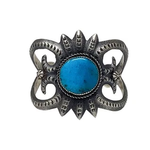 Richard Yazza, Bracciale, Tufo, Turchese Kingman, Navajo, 6 1/2" - Foto 1 di 4