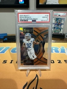 2023 Select - Premier Level Brian Branch Orange Die-Cut /399 (RC) PSA 10 Pop 2 - Picture 1 of 3