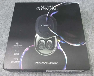 Devialet GEMINI Auriculares Inalámbricos Bluetooth Cancelación de Ruido Negros Usados Probados Foto 1 de 4