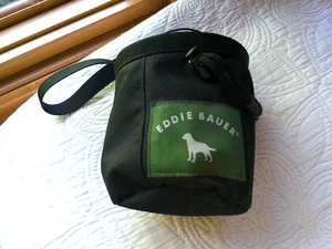 EDDIE BAUER GÜRTELTASCHE KOOZIE MIT GÜRTELZUG SCHWARZ CANVAS EB PATCH NEU OHNE ETIKETT GEFÜTTERT - Bild 1 von 4