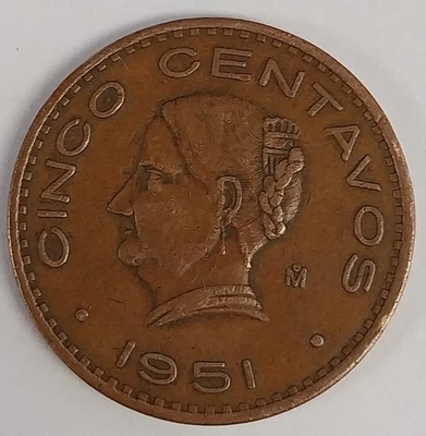 1951 Mo Mexico Cinco Centavos - Image 1 of 2