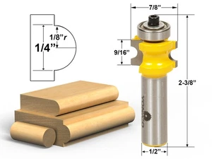1/8 Zoll Radius Bullnose Router Bit - 1/2 Zoll Schaft - Yonico 13113 - Bild 1 von 1