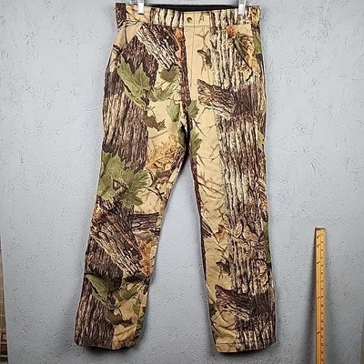Vintage Cabelas Pants 32X34 Green Realtree Camouflage Nylon Camo Hunting 90s Y2K - Image 1 of 4