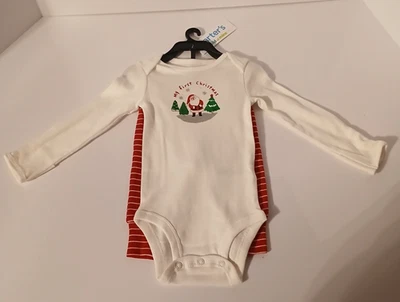 Carter's Baby "Mi Primera Navidad" Unisex Traje de Vacaciones 2 Piezas Talla 0-3 Meses Foto 1 de 4