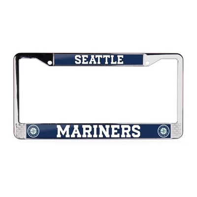 Seattle Mariners MLB Chrome Metal License Plate Frame 3D Polyurethane Car-SUV