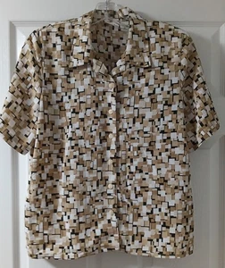 Kim Rogers Women’s Petites  Autumn Color Short Sleeved Shirt Size 8P - Picture 1 of 5