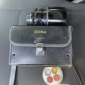 SIGMA MIRROR TELEPHOTO MULTI COATED 600mm F/8 & Filters, Case - Picture 1 of 11
