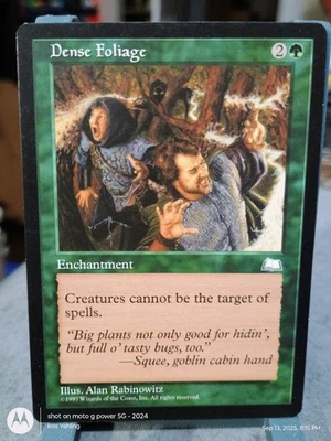 Dense Foliage - Weatherlight (WTH)  Magic: The Gathering Rare LP EX Condition  - Image 1 of 2