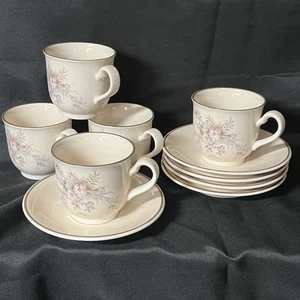 Noritake Kendra’s Yesterday 9112 Tea Cup And Saucer Set. 5 Pairs. - Picture 1 of 8