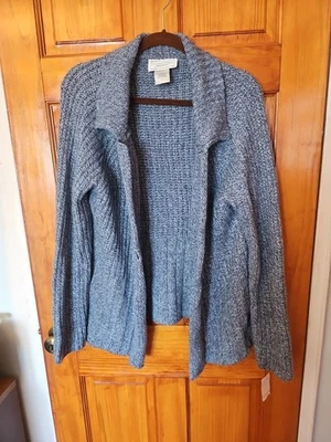 Cárdigan Suéter Mujer Estados Unidos Azul Talla L Nuevo Con Etiquetas Falta 1 Botón  Foto 1 de 4