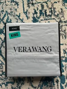 Vera Wang 4pc King Luxurious Satin Weave Sheet Set Earl Grey Gray New with Tags - Picture 1 of 4
