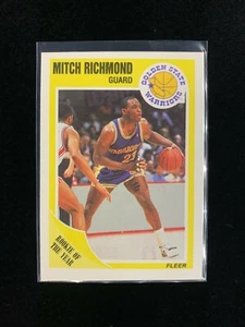 1989-1990 Fleer Basketball Near Mint - Mint Mitch Richmond Golden St Warrior HOF - Picture 1 of 2