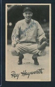 1936 Goudey Wide Pen Premium R314: RAY HAYWORTH Authentic Signed On-Card Auto - Picture 1 of 2