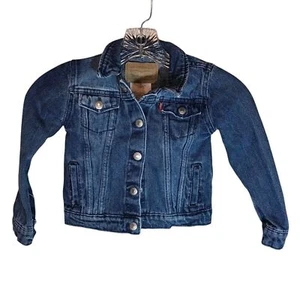 Levi’s toddler denim jacket size 4T blue snap front unisex long sleeve preppy - Picture 1 of 10