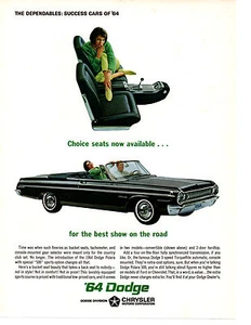 Dodge Polara 500 1964 convertible ~ anuncio impreso original - Imagen 1 de 1