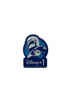 NEW The Mandalorian Disney Plus 1 One Year Anniversary Pin Metal 1.5" Collectibl - Picture 1 of 2