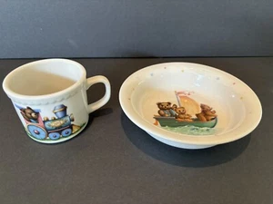 Lenox Childs Bowl And Mug Set New Original Tag China Bears Teddy Bears Heirloom - Picture 1 of 7