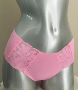Nwt PINK Victorias Secret No Show Lace Trim Hipster Panty Pink Daisy M - Picture 1 of 9