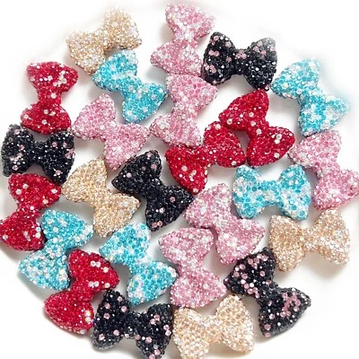 2 piezas cuentas de arco de arcilla polimérica diamantes cristal princesa 30x21 mm para hacer joyas Foto 1 de 4