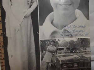 1968 OLDSMOBILE HANDSIGNIERTE DEBRA DENE BARNES -- MISS AMERICA 1968 GM POSTKARTE - Bild 1 von 9