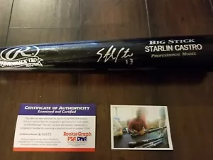 Starlin Castro Hand Signed Rookie Autograph Full Size Bat Washington Nationals - Picture 1 of 7