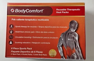 BodyComfort Reusable Therapeutic Heat Packs 6 Piece Sports Pak - Image 1 of 3
