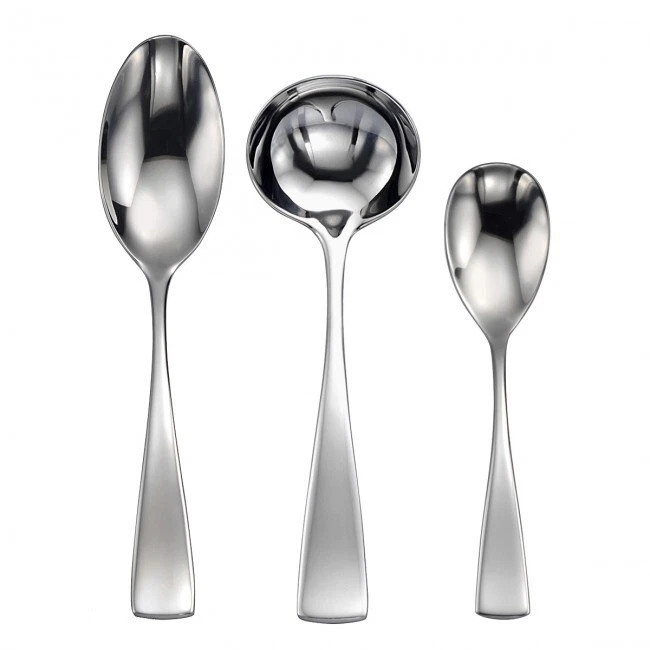 Oneida Curva Juego de Anfitriona 3 Piezas Calidad Acero Inoxidable 18/10 Foto 1 de 1