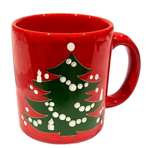 Weihnachtsbaum Waechtersbach West Germany rot und grün Feiertag Tasse - Bild 1 von 8