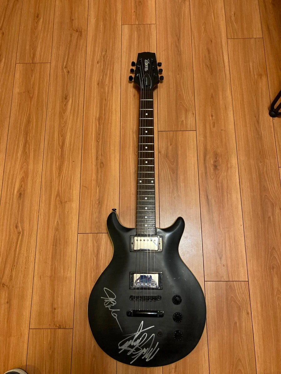 HAMER XTシリーズ ブラックエレキギター Hamer XT Series Archtop Flame Trans Black Double Cut Guitar SATF