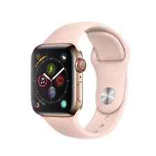 Apple Watch Series 4, 44mm, Gold Stainless Steel-Pink Band (Cellular)-New in Box
