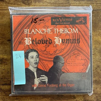 1951 Vintage - Blanche Thebom - Beloved Hymns 3x45 RPM - NM  7" RCA - WDM 1484 - Image 1 of 4
