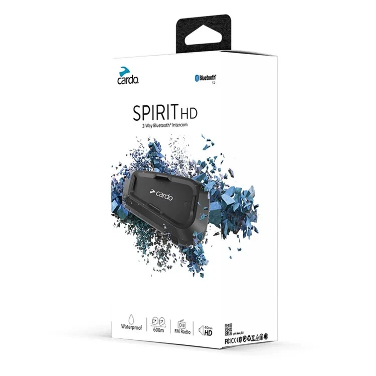 Cardo SPIRIT HD Motorcycle Helmet Headset Intercom Single Pack SPRT0002