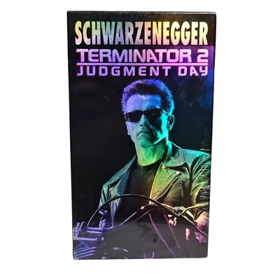Terminator 2 Judgement Day VHS Tape Sealed Holograph Arnold Schwarzenegger - Image 1 of 4