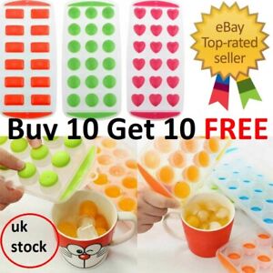 Silicone Ice Cube Trays Stackable Easy-Release BPA Free Cocktail Freezer * ice