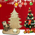 3PCS Christmas in Heaven Poem Tree Rocking Chair Candle Loved Memorial LED Decor