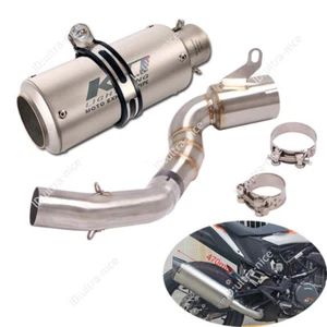 51mm Muffler Middle Exhaust Link Pipe Modified for Adventure 390 250 2020-2023 - Picture 1 of 11