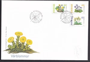 Sweden 2003 Cachet FDC Spring Flowers - Picture 1 of 1