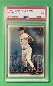 1997 FLEER ULTRA FAME GAME DEREK JETER #7 PSA 7 NM YANKEES